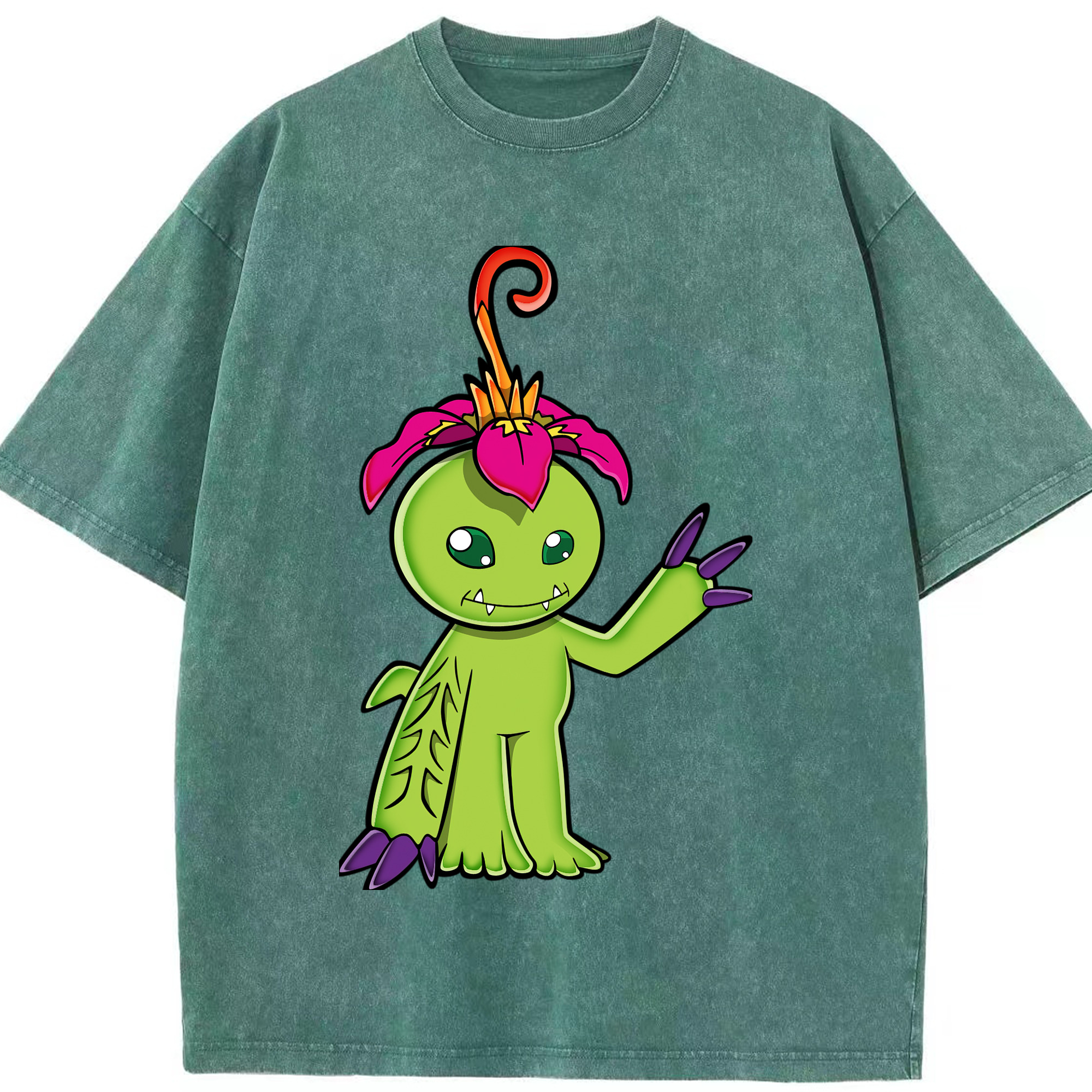 （画像用） Digimon デジタルモンスター/デジモン 綿100% ヴィンテージ風 半袖Tシャツ（フロントプリント）